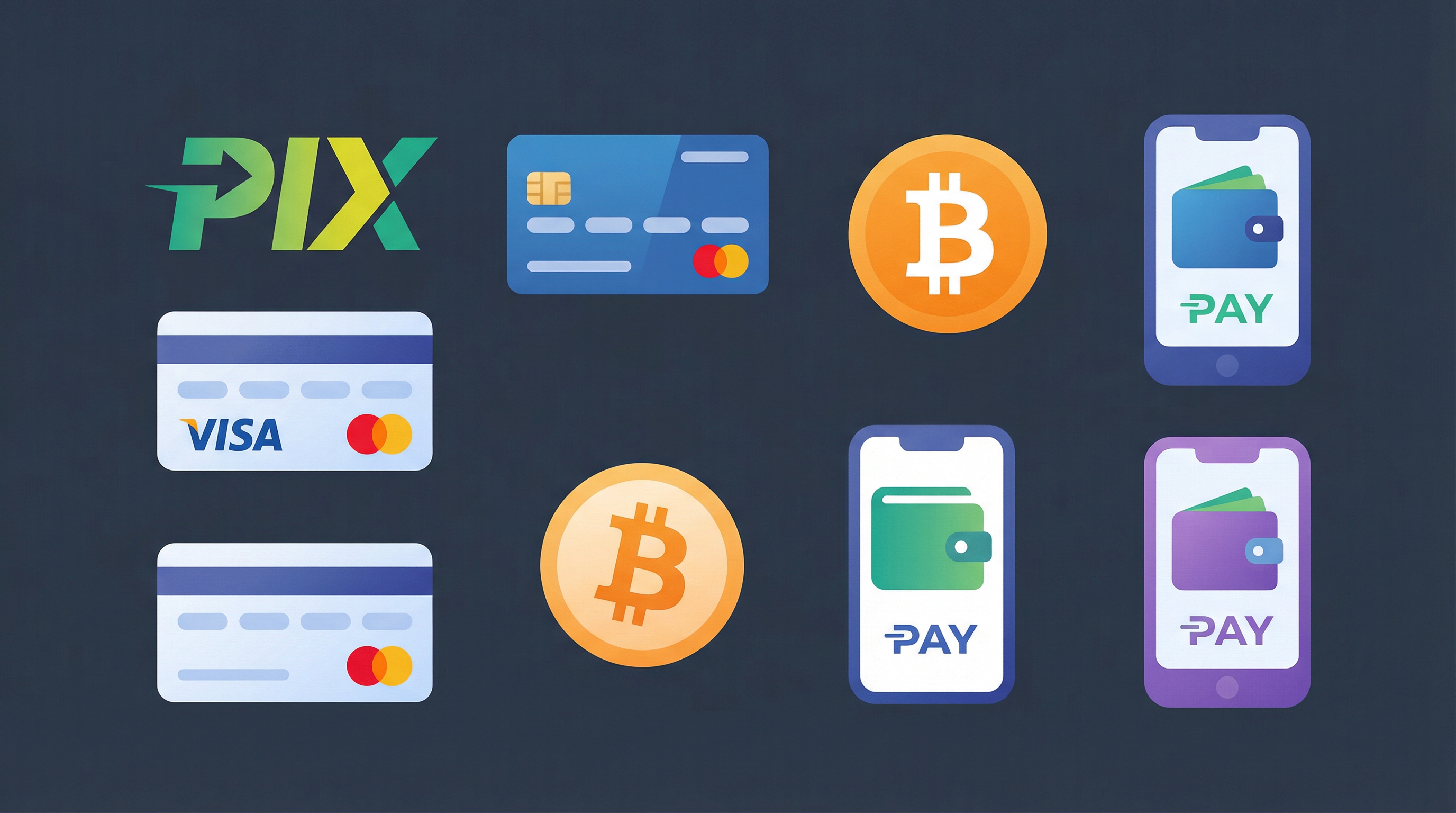 pg娱乐城支持的支付方式图标